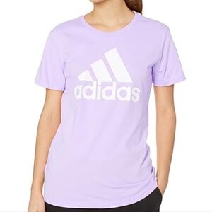 Adidas Lavender Logo Short Sleeve T-Shirt